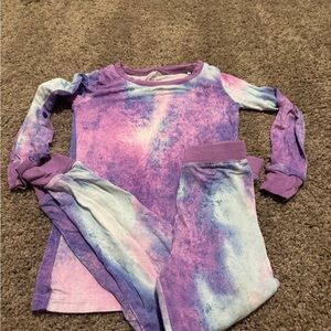 Little Sleepies Purple and Pink Tie-Dye Pajama Set